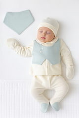 Pack naissance Effet gilet boutons côtés velours 5 pcs