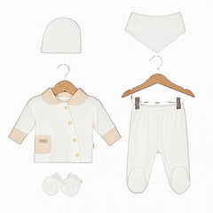 Pack naissance winter time poche côté 5 pcs velours