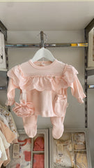 Pack naissance full froufrou classy girl 5 pcs coton