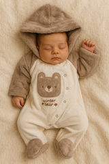 Grenouillère winter bear welsoft à capuche 1 pcs