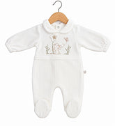 Grenouillère Lapinette Fleury col froufrou 1 pcs velours