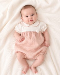 Barboteuse jolie fleur girly 1 pcs coton