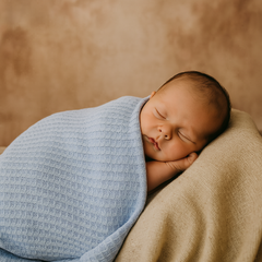 Couverture Triko légère 85x95 cm - Bleu