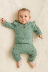 Tenue multi fleurs uni coton girly