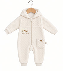 Grenouillère Super Cool baby boy capuche velours welsoft