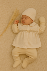 Pack naissance jolie nœud centré velours 5 pcs