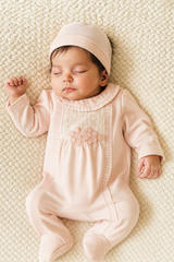 Grenouillère 2 jolies fleurs centrées coton