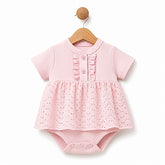 Barboteuse full pink 2 boutons 1 pcs coton