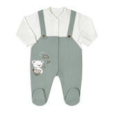 Grenouillère salopette nounours happy coton