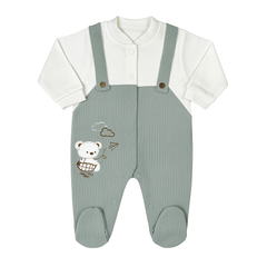 Grenouillère salopette nounours happy coton