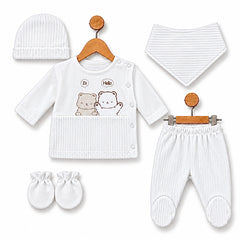 Pack naissance nounours Hello 5 pcs velours