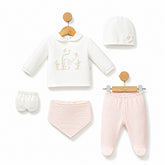 Pack naissance Lapinette fleury 5 pcs velours