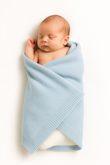 Couverture Unie Molletonnée 80x90 cm - Bleu