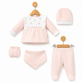 Pack naissance col fleury 5 pcs velours