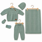 Pack naissance tricot 5 pcs full mint
