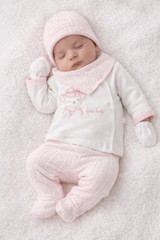 Pack naissance Little baby girl classy 5 pcs coton