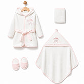 Coffret sortie de bain little baby girl 4 pcs coton 0m+
