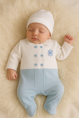 Grenouillère super classy boy boutons centrés 1 bonnet