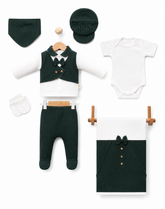 Pack naissance CLASSE ultim baby boy 7 pcs coton avec berret