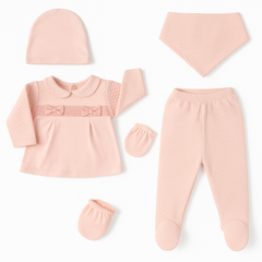 Pack naissance 2 nœuds canoniques 5 pcs coton