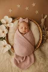 Couverture Muslim 4 Layers 120x120 cm - Pembe