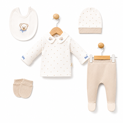 Pack naissance Baby Boy classy 5 pcs coton