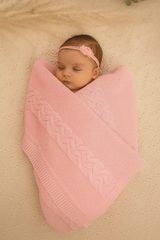 Couverture Triko welsoft épaisse molletonnée 85x95 cm – Rose Fushia