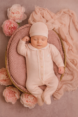 Grenouillère cutie flowers boutons centré coton