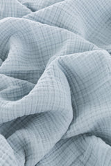 Couverture mousseline 4 Layers K4, points de berger, 120x120 cm - Bleu ciel