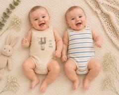 Pack de 2 bodies sans manches Cool like Dad & Mum coton