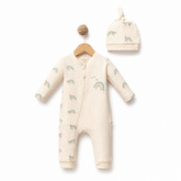 Grenouillère Cute Turtle 1 bonnet pieds ouverts coton bio