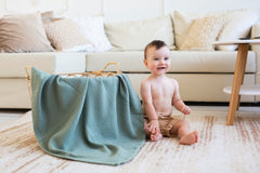 Couverture Unie Coton piqué 100x115 cm - Icerberg Green