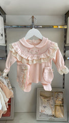 Pack naissance fleury sur col froufrou 5 pcs coton