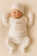 Pack naissance I love mum 5 pcs coton unisexe