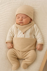 Pack naissance micro carreaux baby boy velours 5 pcs