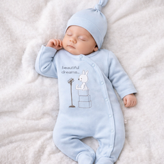 Grenouillère beautiful dreams 1 bonnet coton