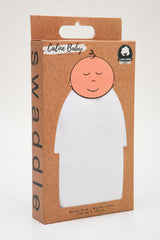 Draps - Swaddle en mousseline blanc 120 x 120 cm + 4 petites serviettes buccales 0m+