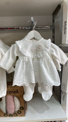 Pack naissance super classy girl col froufrou 5 pcs coton