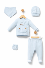 Pack naissance nounours pocket 5 pcs coton