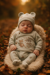 Grenouillère Race Bear 1 bonnet coton épais