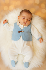 Grenouillère Gilet unique Baby Boy velours