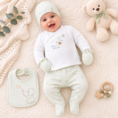 Coffret naissance Teddy Bear 5 pcs coton