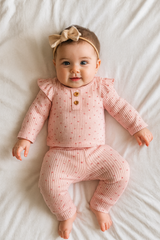 Tenue multi fleurs uni coton girly