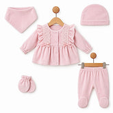 Pack naissance 2 merveilleux nœuds centrés 5 pcs velours