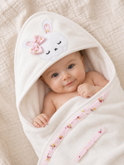 Cape de bain Lapinette sleep love 1 gant - 85x75 cm
