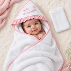 Cape de bain For beauties avec 1 gant 80x90 cm - 0m+