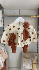 Pack naisance multi cœurs girly classy 5 pcs coton