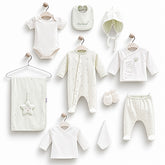 Coffret naissance Teady Bear 10 pcs coton - Mint & White
