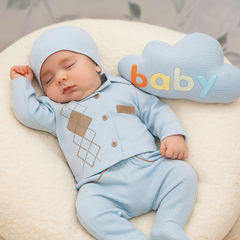 Pack naissance carreaux 5 pcs coton