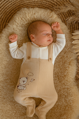 Grenouillère salopette nounours happy coton